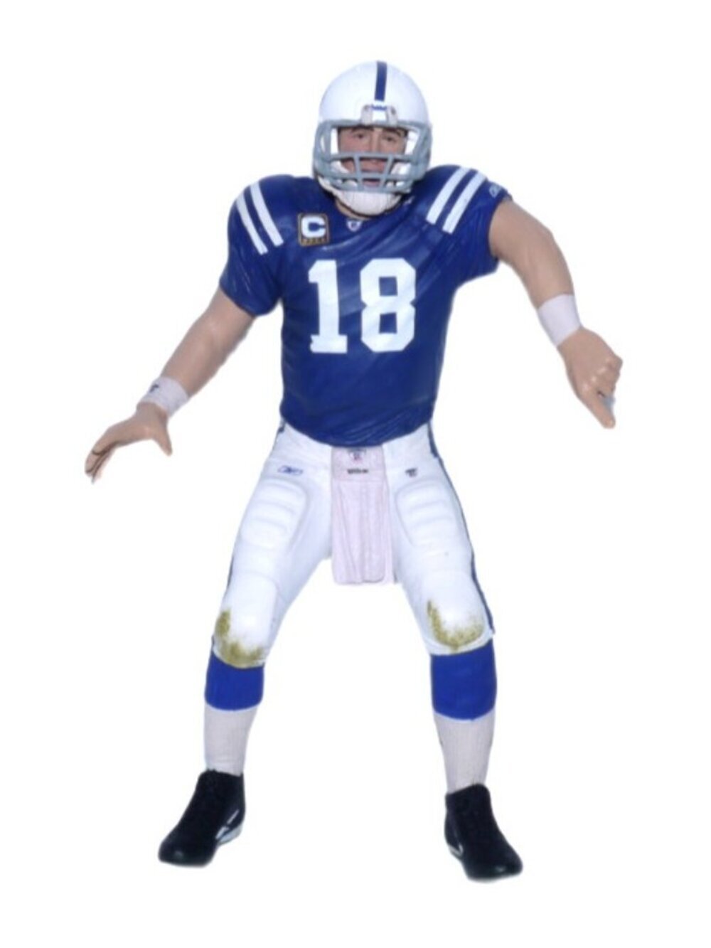 Peyton Manning #18 Indianapolis Colts poseable 6.5" figure McFarlane No Foot Pin